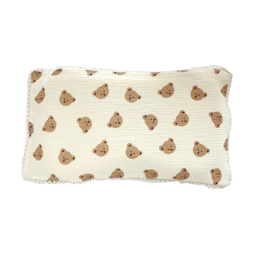 Reusable Absorbent Baby Bibs Soft Breathable Burp Cloth Cotton Newborn Cartoon Print Pillow Cover Case for Boys & Girls