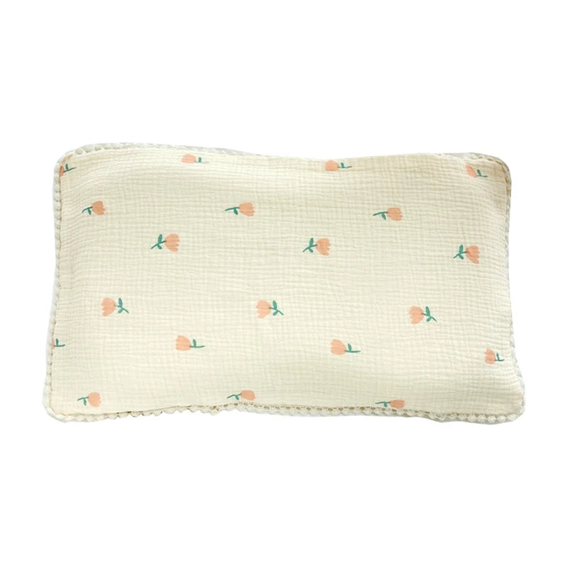 Reusable Absorbent Baby Bibs Soft Breathable Burp Cloth Cotton Newborn Cartoon Print Pillow Cover Case for Boys & Girls
